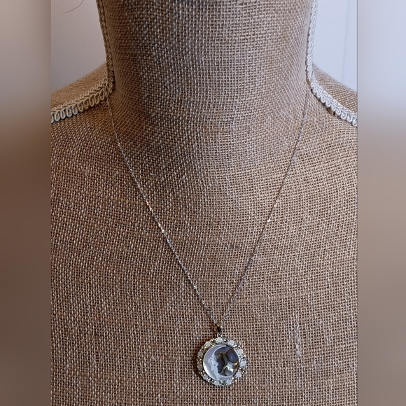 Brilliance Fine Jewelry Jewelry - Elegant Sterling Silver Abalone & Mother of Pearl 18" Necklace